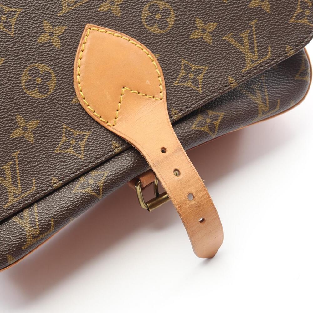 Louis Vuitton Brown Canvas Bag Shoulder Monogram Leather Cartouchiere - Picture 8 of 9
